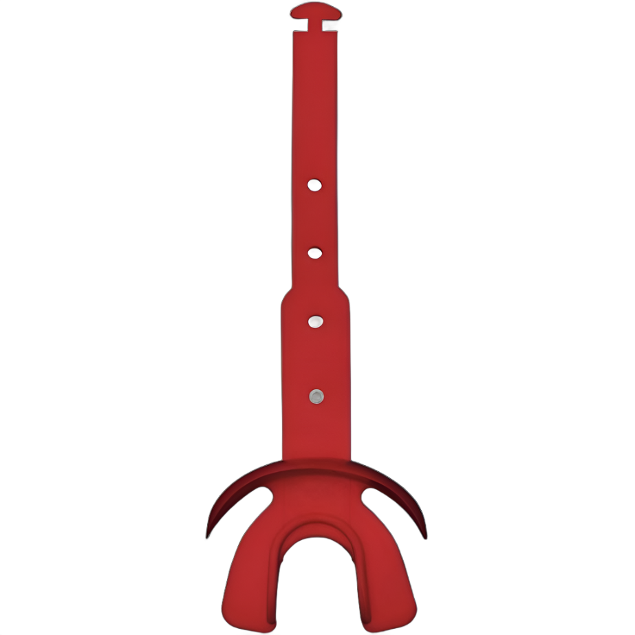 Red Reyrr Hypervent Mouthguard with adjustable strap for advanced breathability and protection in sports.