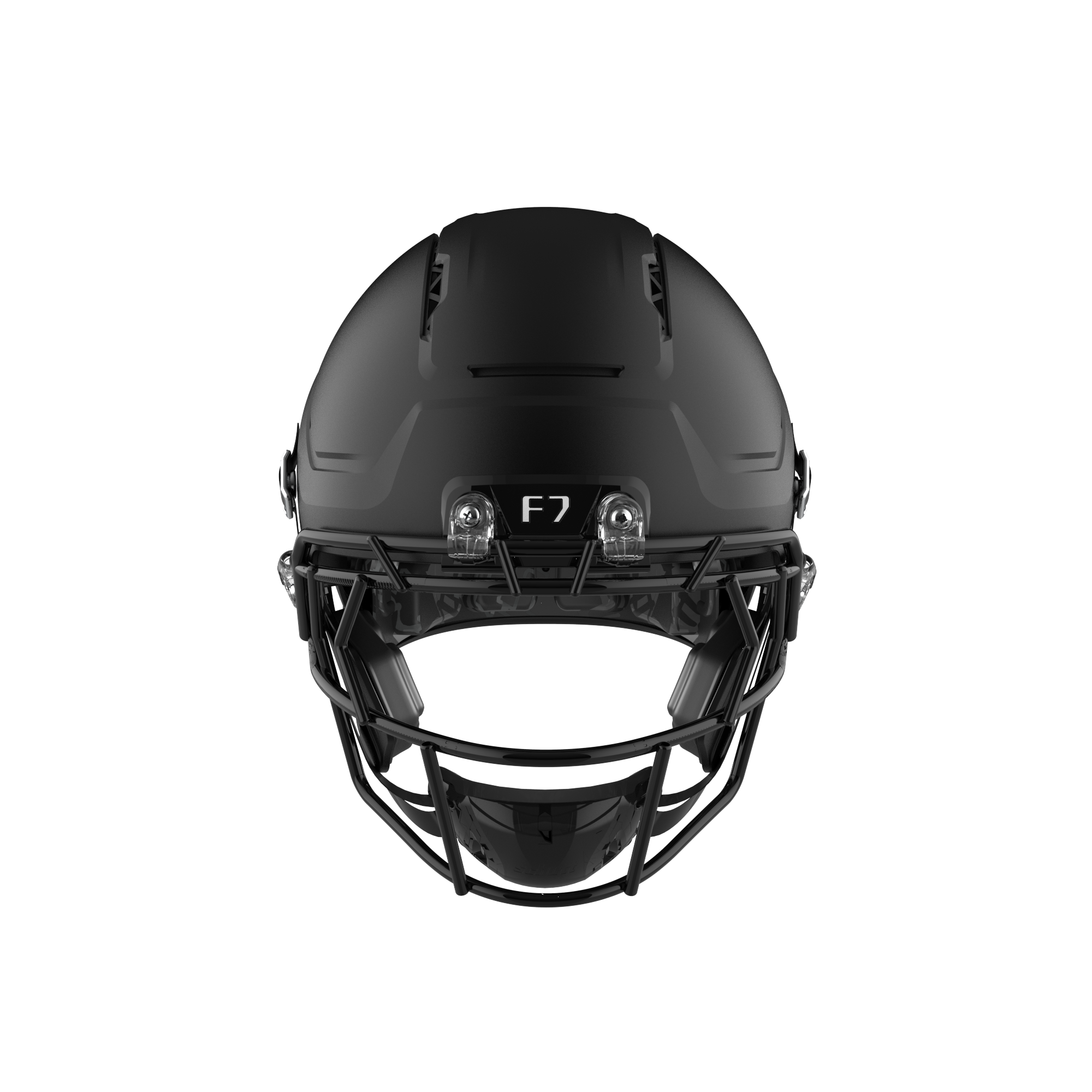 Schutt F7 AIR helmet in Matte Black, front view