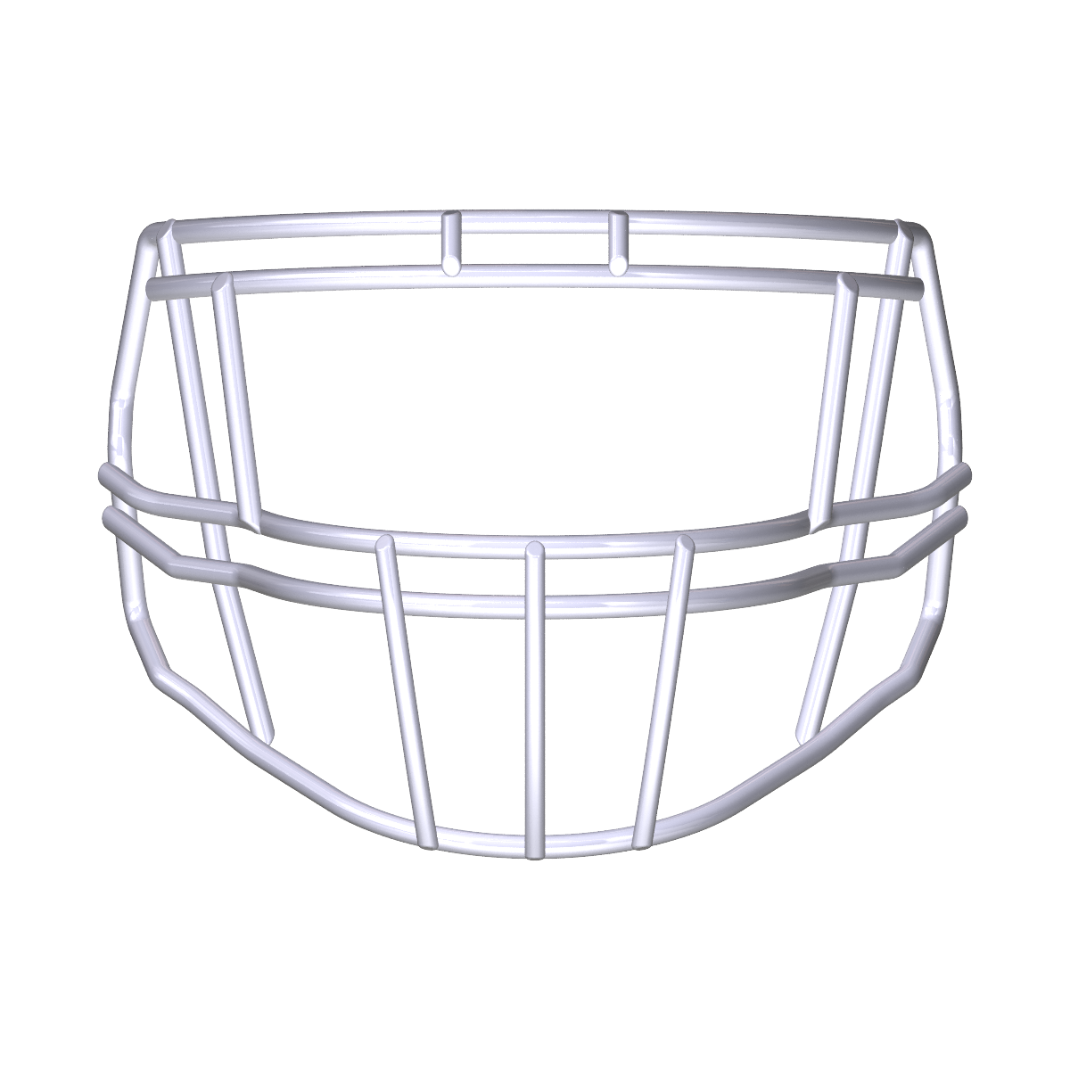 Riddell S2EG-II-HS4 football helmet facemask in solid color for multiple Riddell helmet models, designed for various player positions