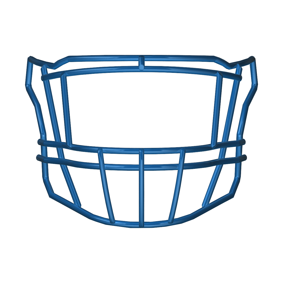 Riddell SF-2EG-II solid color blue football helmet faceguard compatible with SpeedFlex platform, suitable for multiple positions.