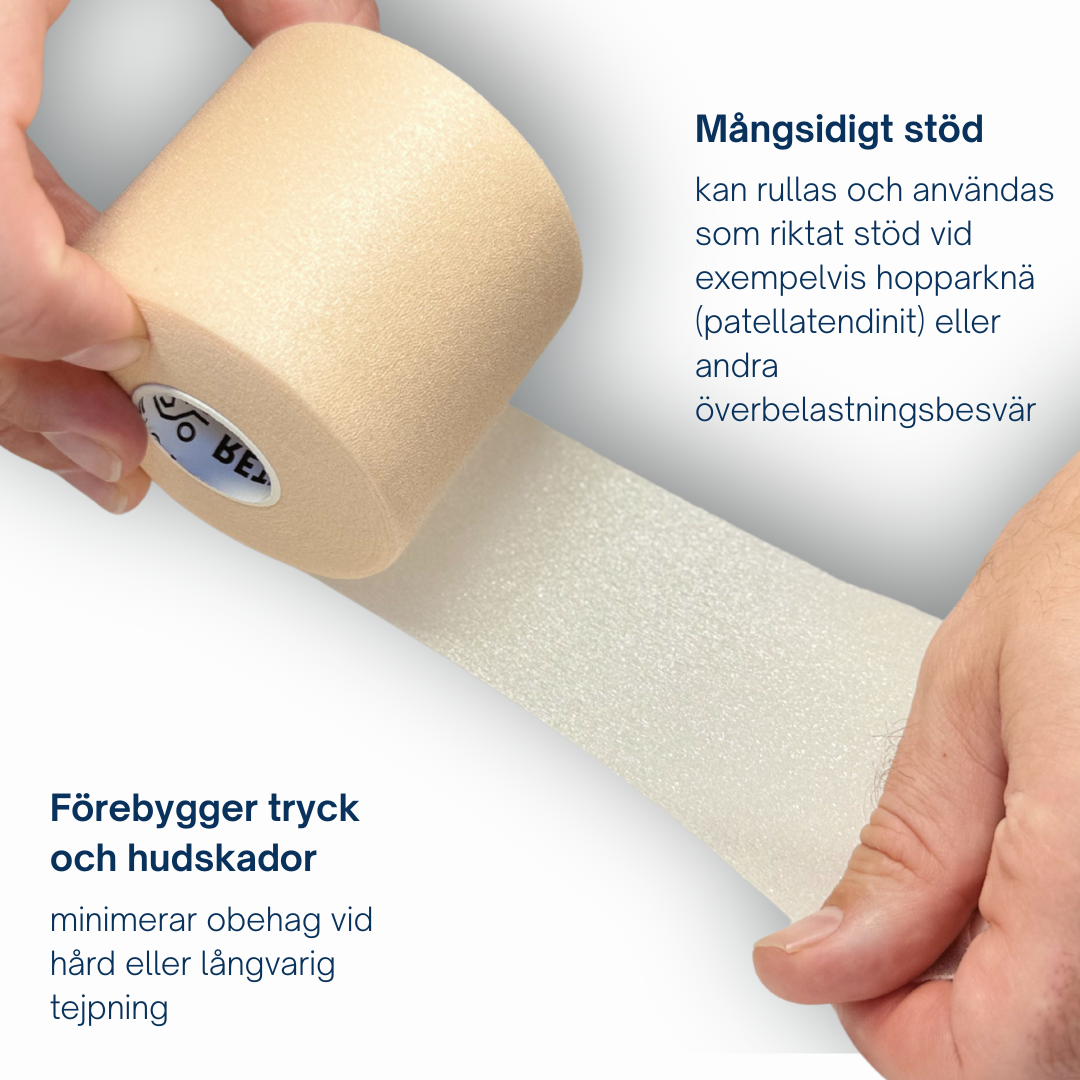 Return to Play Underwrap Beige — application on ankle
