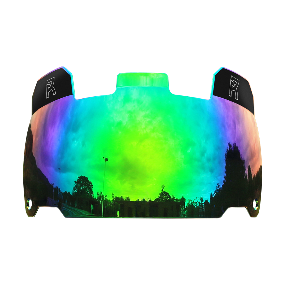 Reyrr Revo Aurora ultra-flexible sunglasses lens with vibrant aurora reflective coating and full peripheral vision protection