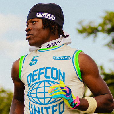 Athlete wearing Battle Pro Skull Cap during training