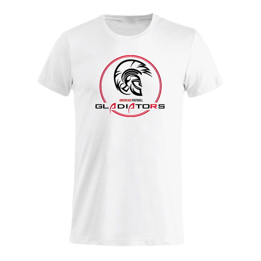 Kristiansand Gladiators White logo tee - Premium  from Reyrr Athletics - Shop now at Reyrr Athletics