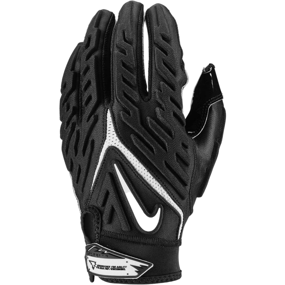Nike Superbad 6.0 black football gloves with Magnigrip palms and padded back for enhanced grip and protection